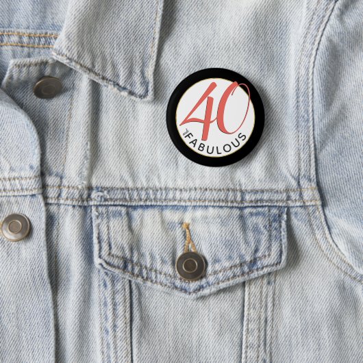 40と素晴らしい金ゴールド白黒サーモン熱帯熱 缶バッジ (インサイチュ)