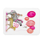 40と素晴らしい魅力的な動物の誕生日マグネット マグネット (横)