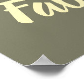 40と素晴らしい黄色のデイジー花水色の写真 ポスター (角)