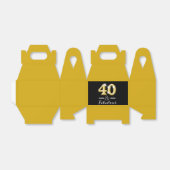 40と素晴らしい黒い金ゴールド誕生日 フェイバーボックス (折り畳みなし)