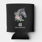 40と素晴らしい黒い馬の頭 缶クーラー (裏面)