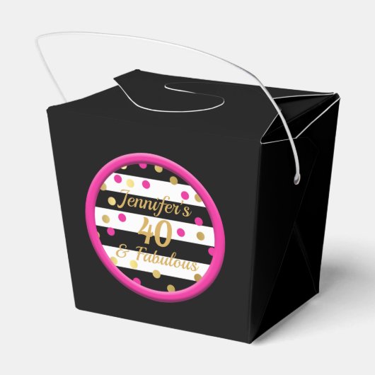 40と素晴らしい黒中国のい食品ボックス フェイバーボックス (裏面サイド)