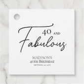 40と素晴らしい40thブラック&ホワイト誕生日 フェイバータグ (正面)