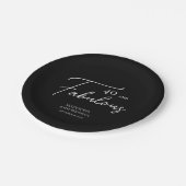 40と素晴らしい40thブラック&ホワイト誕生日 ペーパープレート (アングル)