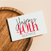 40と素晴らしい40th誕生日カード ポストカード