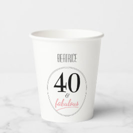 40と素晴らしい40th誕生日パーティー紙 紙コップ