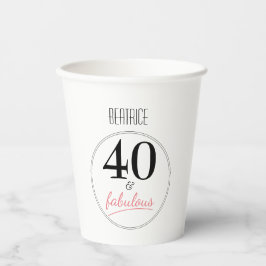 40と素晴らしい40th誕生日パーティー紙 紙コップ