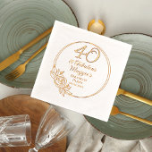 40と素晴らしい40th誕生日パーティー 箔ナプキン