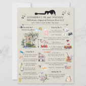 40と素晴らしい |ニューオーリンズ誕生日の日程 招待状 (正面)