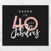 40と素晴らしい ビールラベル (シングルラベル)