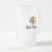 40と素晴らしい フロストグラスビールジョッキ (正面右)