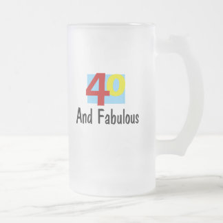 40と素晴らしい フロストグラスビールジョッキ