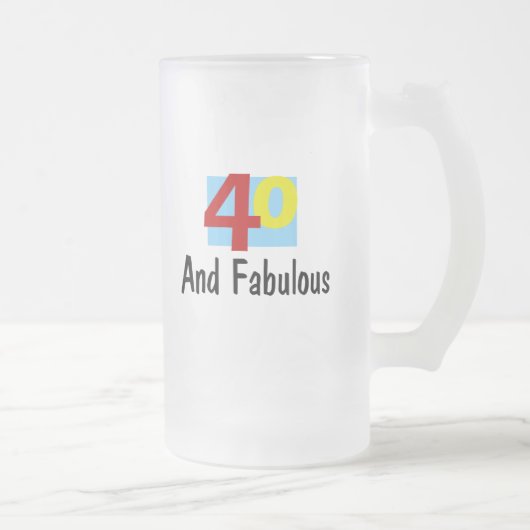 40と素晴らしい フロストグラスビールジョッキ (右)