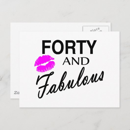 40と素晴らしい ポストカード (正面/裏面)