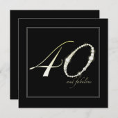 40と素晴らしい 招待状 (正面/裏面)