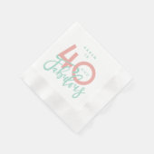 40と素晴らしい 縁ありカクテルナプキン (角)