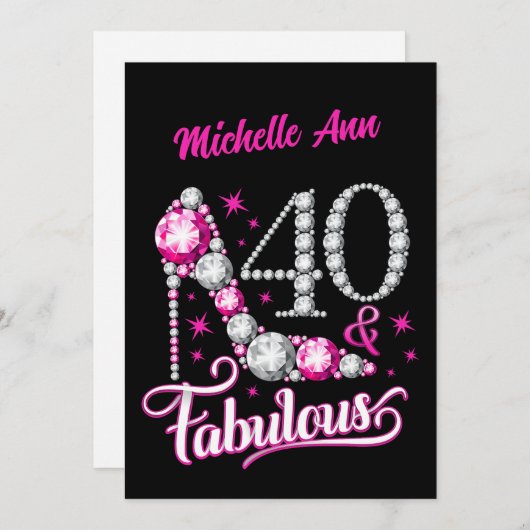 40と素晴らしい、40th誕生日、任意の名前、編集可能 シーズンカード (正面/裏面)