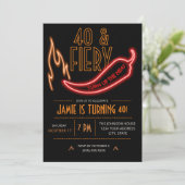 40にして燃える!ネオン40歳の誕生日 招待状 (スタンド正面)