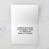 **40のまわりにを見て素晴らしいない** カード (内部)