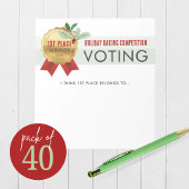 40のエレガントホリデーコンテスト投票メモ帳パック ノートパッド