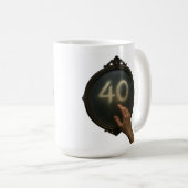 40のトレース：誕生日鏡マグカップ コーヒーマグカップ (正面右)