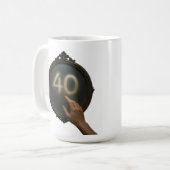 40のトレース：誕生日鏡マグカップ コーヒーマグカップ (正面左)
