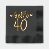 40の大人な誕生日パーティー 箔ナプキン (正面)
