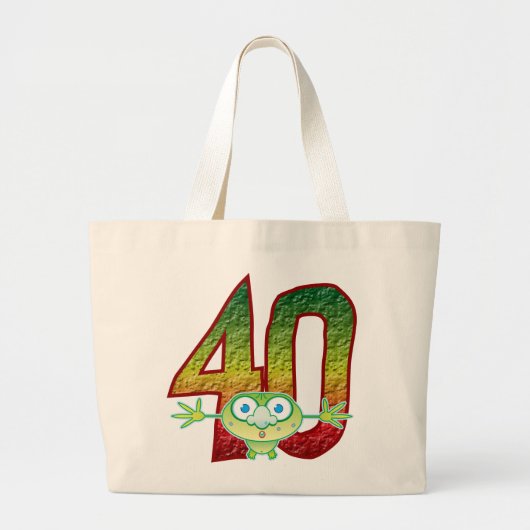 40の年齢の悪鬼 ラージトートバッグ (正面)