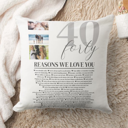40の理由あなたへの贈り物を愛 クッション (ブランケット)