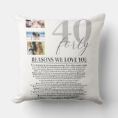 40の理由あなたへの贈り物を愛 クッション (正面)