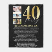 40の理由あなたへの贈り物を愛 フリースブランケット (正面)