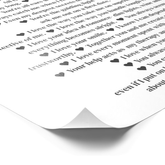 40の理由を愛するギフトアートポスター フォトプリント            (角)