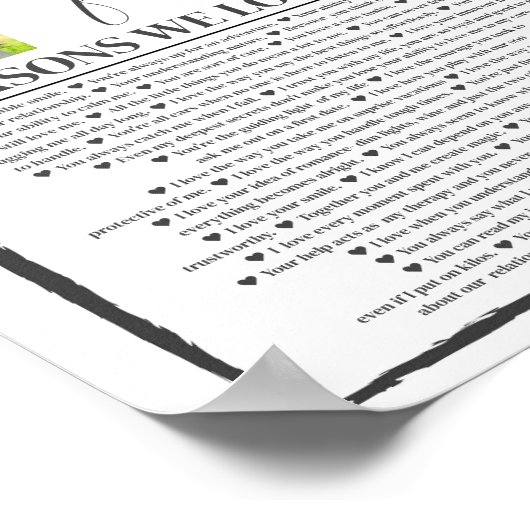 40の理由を愛するギフトアートポスター ポスター (角)