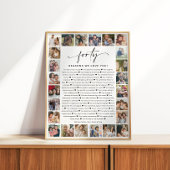 40の理由を愛するフォトコラージュ記念ギフト ポスター