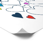 40の理由、私たちがあなたを愛してる - 40歳の誕生日ゲストブック ポスター (角)