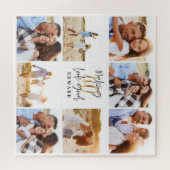 40の良い外観を作る金ゴールド黒い写真の誕生日 ジグソーパズル (横)