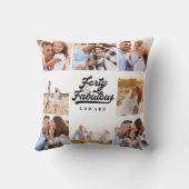 40の良い外観を作る黒い金ゴールド誕生日thro クッション (裏面)