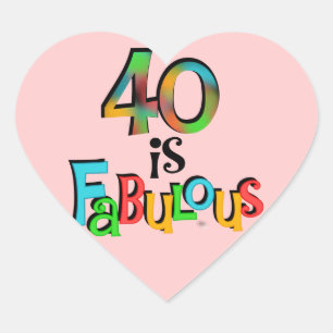 40はすばらしい誕生日のTシャツおよびギフトです ハートシール