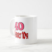 40はです4完全な10s (ピンク) コーヒーマグカップ (正面左)
