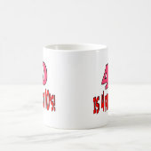 40はです4完全な10s (ピンク) コーヒーマグカップ (中央)