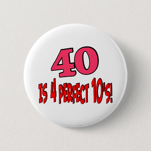 40はです4完全な10s (ピンク) 缶バッジ (正面)