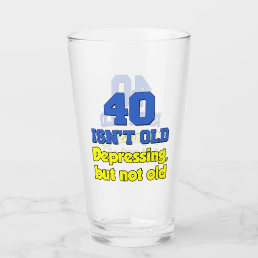 40は古いだけの暗いガラスではない タンブラーグラス (正面)