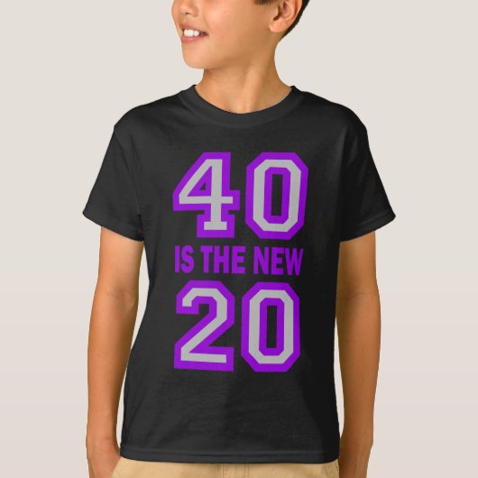 40は新しい20です Tシャツ (正面)