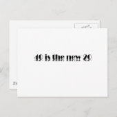 40は新しい20の誕生日デザイン ポストカード (正面/裏面)