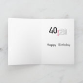 40は新しい20バースデー・カードです カード (内部)