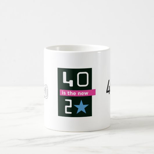 40は新しい20マグです コーヒーマグカップ (中央)