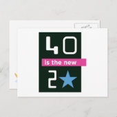 40は新しい20郵便はがきです ポストカード (正面/裏面)