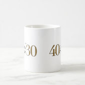40は新しい30です コーヒーマグカップ (中央)