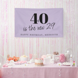 40は新29ラベンダー40th誕生日パーティー 横断幕