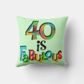 40は素晴らしい誕生日Tシャツとギフト クッション (裏面)